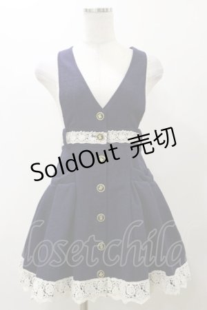 画像: LIZ LISA / リボンボタンジャンパースカート Free ネイビー H-25-11-24-1081-LO-OP-NS-ZH