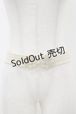 画像: axes femme / しずく付クラシカルゴムベルト Free 生成り H-25-11-24-1012-AX-ZA-NS-ZH