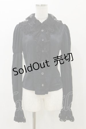 画像: ALICE and the PIRATES / コゼットのレース衿ブラウス Free ブラック H-25-11-24-1021-PA-BL-NS-ZH