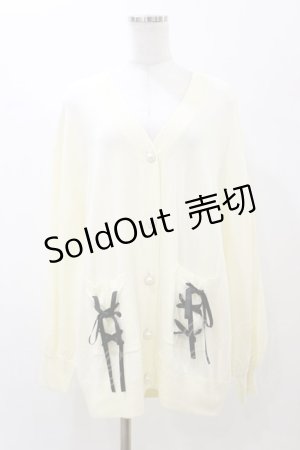 画像: NOEMIE / レースアップカーディガン M アイボリー H-25-11-24-1030-LO-TO-NS-ZH