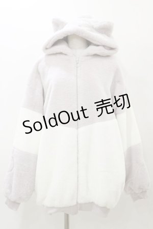 画像: NOEMIE / ねこ耳配色ユニセックスファーブルゾン Free ピンク H-25-11-24-1033-LO-JA-NS-ZH