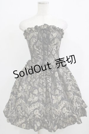 画像: Millefleurs / ジャガードコルセット＆スカート  ブラック H-25-11-25-001-EL-OP-KB-ZH