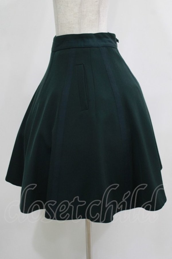 画像2: Jane Marple / Cashmere Doeskin Gored Skirt  ダークグリーン H-25-11-25-003-JM-SK-KB-ZH (2)