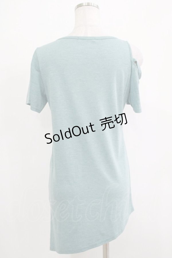 画像3: ALGONQUINS / アシメ半袖カットソー  ミント H-25-11-25-035-AL-TO-KB-ZT464 (3)