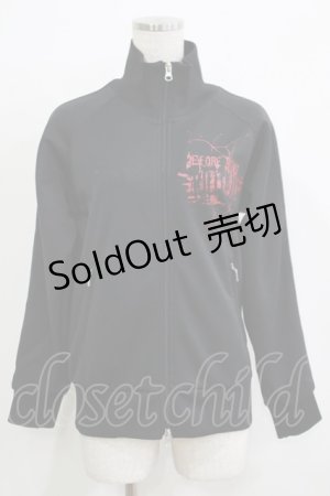 画像: SEX POT ReVeNGe / プリントZIPジャージ  ブラック H-25-11-25-046-SP-TO-KB-ZH