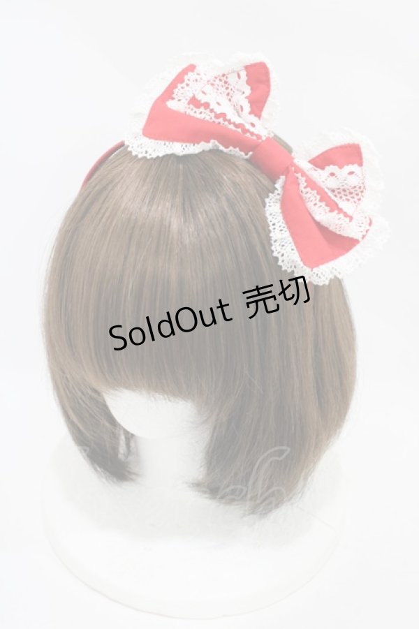 画像1: Angelic Pretty / リボンカチューシャ  レッド H-25-11-25-1001-AP-AC-NS-ZH (1)