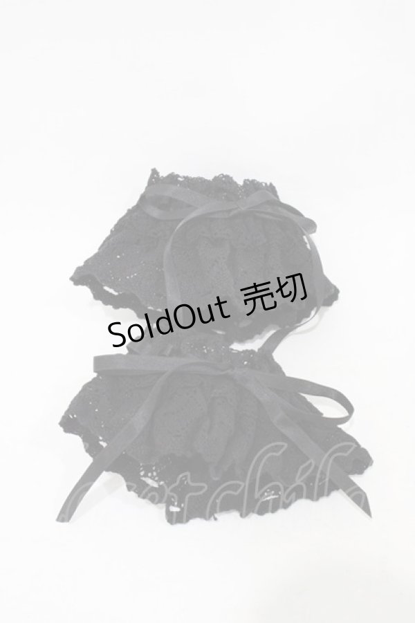 画像1: BABY,THE STARS SHINE BRIGHT / トーションレースお袖とめ  ブラック H-25-11-25-1007-BA-ZA-NS-ZH (1)