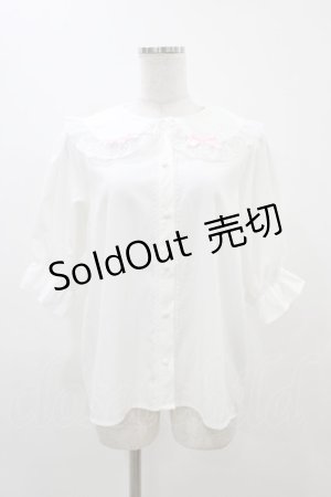 画像: Alice Mashiro / うさ耳ブラウス L オフ/ピンク H-25-11-25-1049-0-BL-NS-ZH