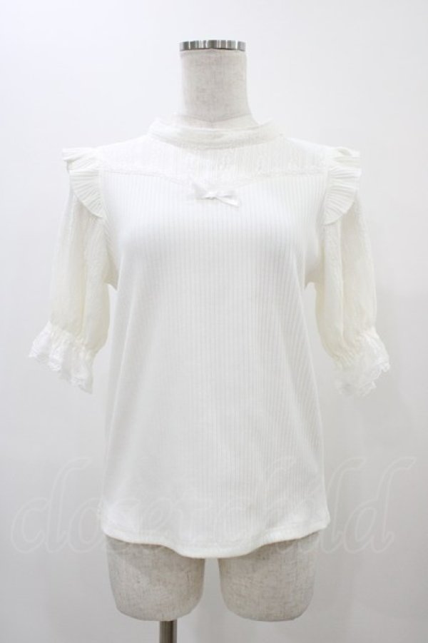 画像1: Amavel / バックリボンレース&テレコトップス Free オフ H-25-11-25-1050-CA-TO-NS-ZH (1)