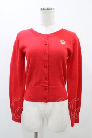 画像: Angelic Pretty / ロイヤルクラウン刺繍カーディガン Free レッド H-25-11-25-1056-AP-TO-NS-ZH