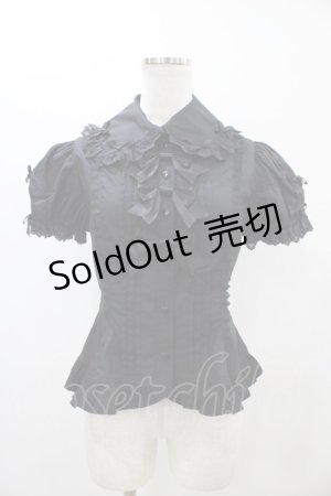 画像: Angelic Pretty / トリプルリボンブラウス Free ブラック H-25-11-25-1057-AP-BL-NS-ZH