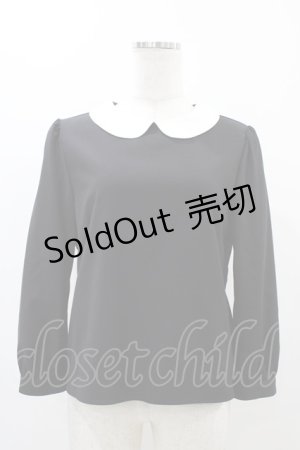画像: franche lippee black / 丸襟ブラウス M ブラック H-25-11-25-1059-LO-BL-NS-ZH