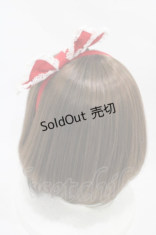 画像2: Angelic Pretty / リボンカチューシャ  レッド H-25-11-25-1001-AP-AC-NS-ZH (2)