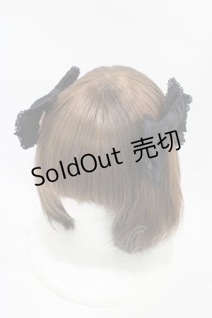 画像: Angelic Pretty / はしごレースリボンコーム  ブラック H-25-11-25-1002-AP-AC-NS-ZH