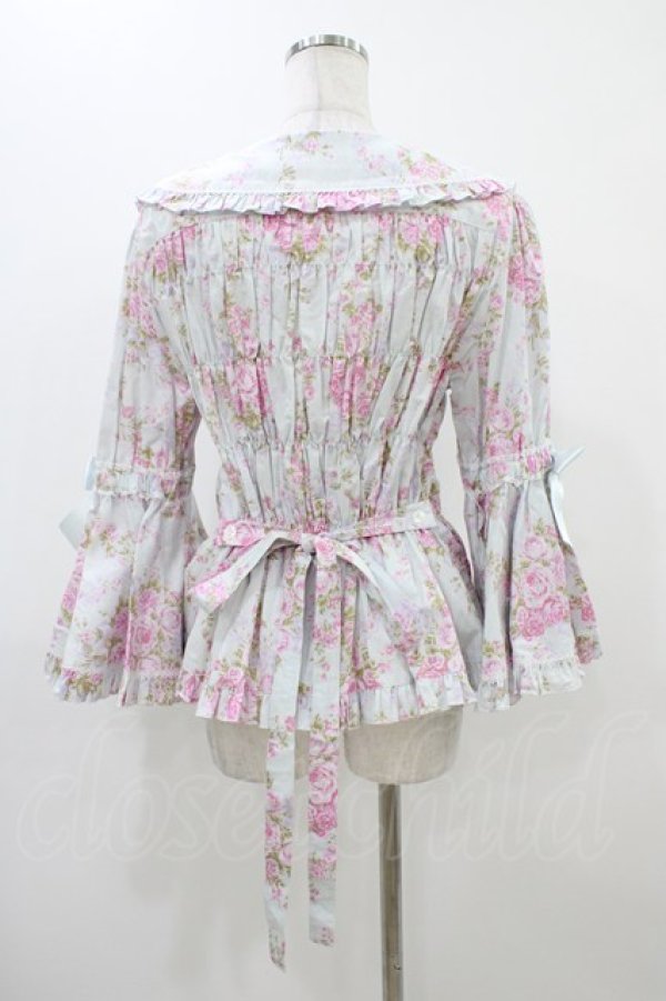 画像2: metamorphose / 【プラスサイズ】シャーロット丸襟姫袖ブラウス プラスサイズ ミント系 H-25-11-25-1015-ME-BL-NS-ZH (2)