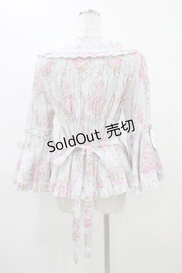 画像2: metamorphose / 【プラスサイズ】シャーロット丸襟姫袖ブラウス プラスサイズ ミント系 H-25-11-25-1015-ME-BL-NS-ZH (2)