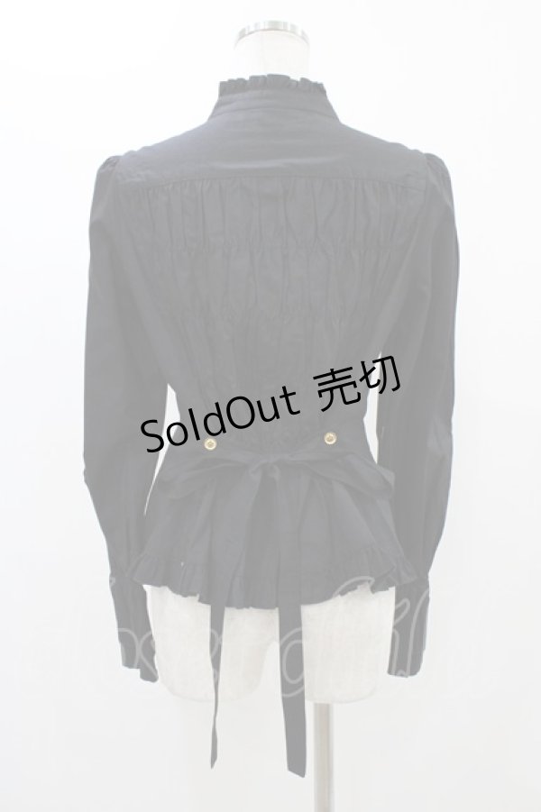 画像2: metamorphose / スタンドカラーピンタックフリルブラウス サイズ1 ブラック H-25-11-25-1017-ME-BL-NS-ZH (2)