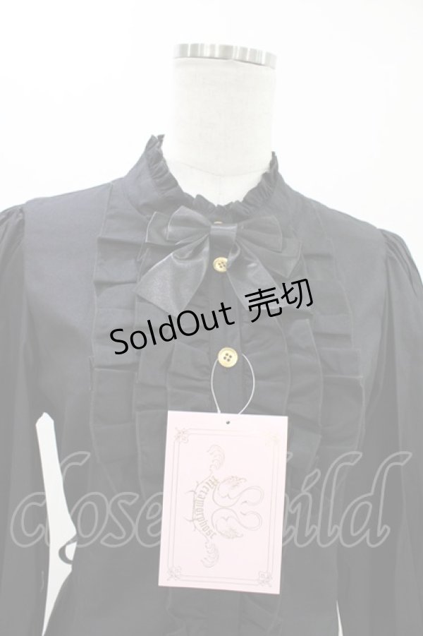 画像4: metamorphose / スタンドカラーピンタックフリルブラウス サイズ1 ブラック H-25-11-25-1017-ME-BL-NS-ZH (4)