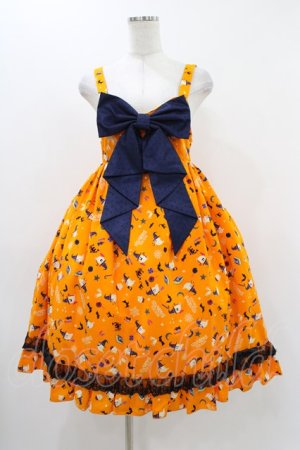 画像: metamorphose / Sweet Spooky Night ベビードールジャンパースカート サイズ1 オレンジ H-25-11-25-1021-ME-OP-NS-ZH