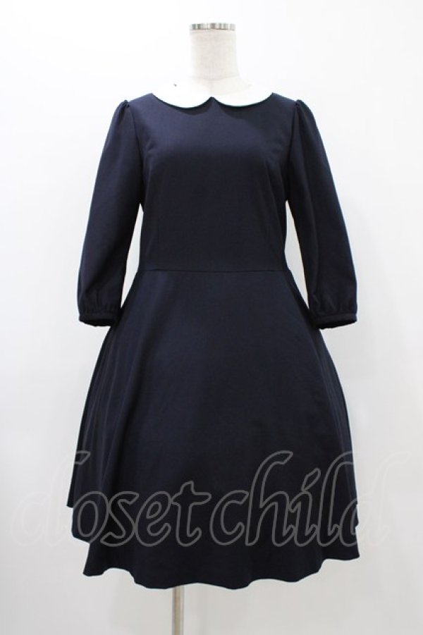 画像1: Franche Lippee / 丸襟ワンピース M ネイビー H-25-11-25-1024-LO-OP-NS-ZH (1)