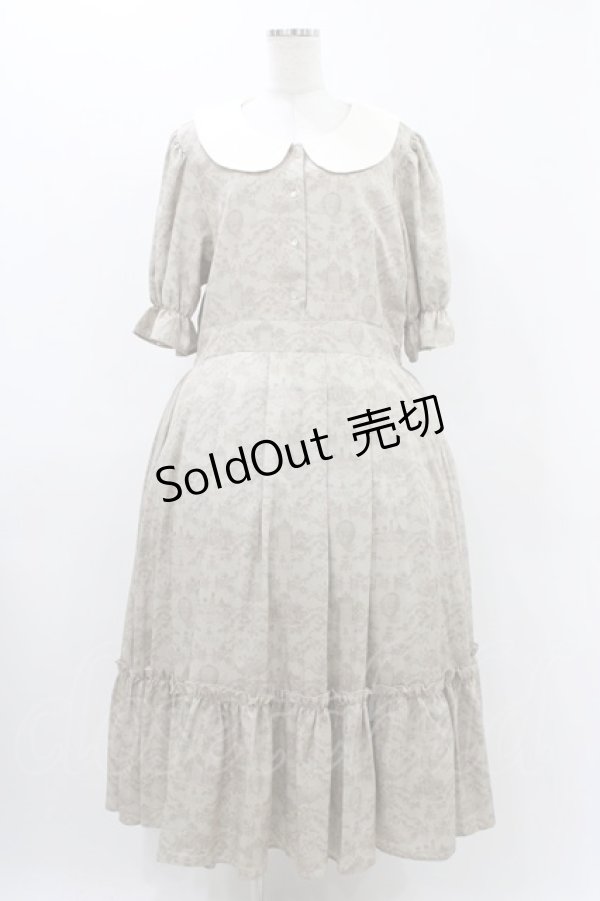 画像1: m petit by misako / NINA’Sコラボトワルドジュイワンピース LL ベージュ H-25-11-25-1025-LO-OP-NS-ZH (1)