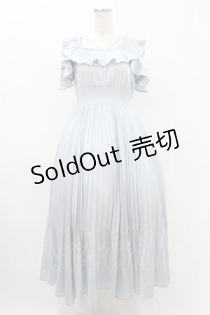 画像: Rose Muse / pleated collar resort dress Free サックス H-25-11-25-1026-LO-OP-NS-ZH