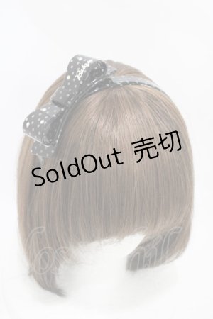 画像: BABY,THE STARS SHINE BRIGHT / ドットリボンカチューシャ  ブラック H-25-11-25-1005-BA-AC-NS-ZH