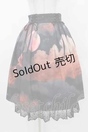 画像: axes femme / セレナーデプリントスカート Free ブラック H-25-11-25-1032-AX-SK-NS-ZH