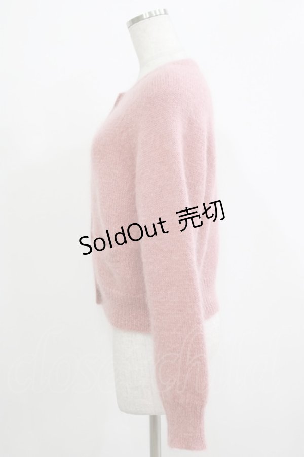 画像2: Jane Marple Dans Le Salon / Kid mohair bolero cardigan  ピンク H-25-11-25-057-JM-TO-KB-ZH (2)