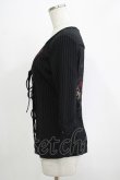 画像2: Ozz oneste / 刺繍リブカーディガン  ブラック H-25-11-25-061-OO-TO-KB-ZH (2)