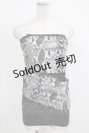 画像: SEX POT ReVeNGe / サラシベアトップ  黒 H-25-11-25-066-SP-TO-KB-ZH