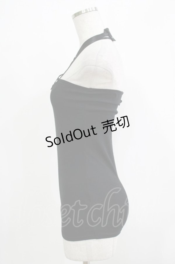 画像2: SEX POT ReVeNGe / クロスホルターキャミ  黒 H-25-11-25-068-SP-TO-KB-ZT468 (2)