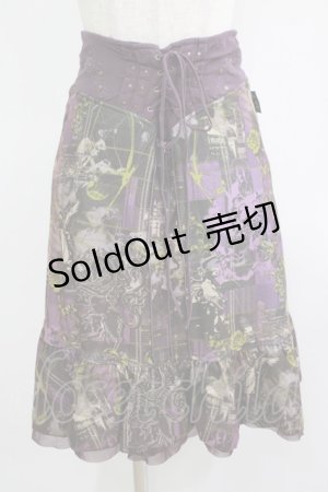 画像: OZZ ANGELO / 総柄スカート  パープル H-25-11-25-011-OO-SK-KB-ZH