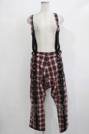 画像: ALGONQUINS / サスベルト付サルエルパンツ  赤 H-25-11-25-017-AL-PA-KB-ZH