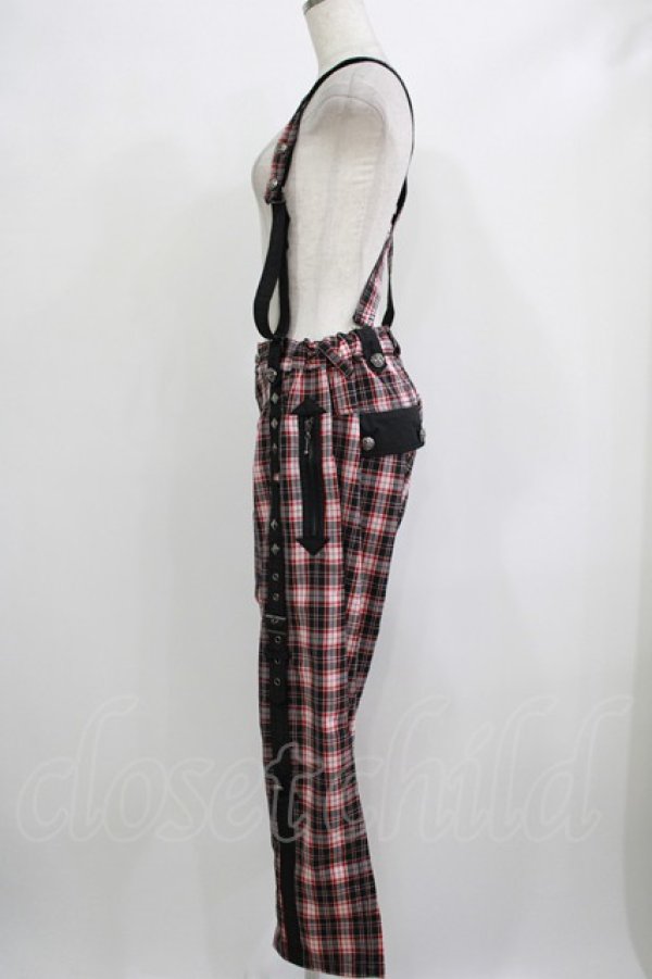 画像2: ALGONQUINS / サスベルト付サルエルパンツ  赤 H-25-11-25-017-AL-PA-KB-ZH (2)