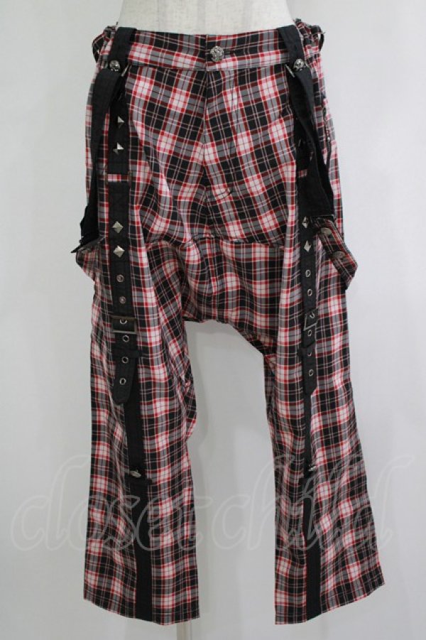 画像4: ALGONQUINS / サスベルト付サルエルパンツ  赤 H-25-11-25-017-AL-PA-KB-ZH (4)