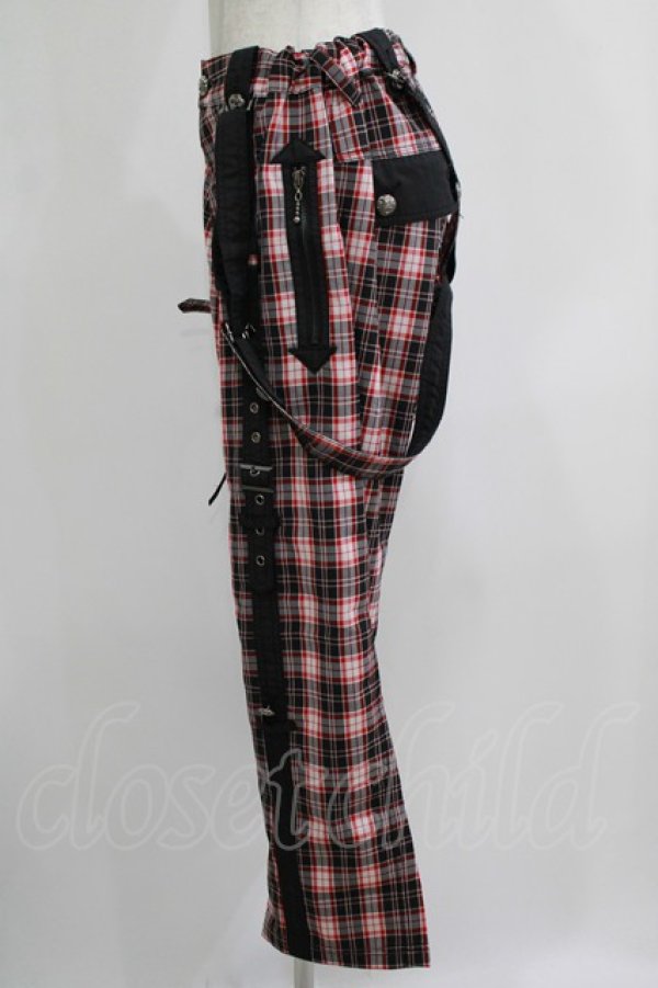 画像5: ALGONQUINS / サスベルト付サルエルパンツ  赤 H-25-11-25-017-AL-PA-KB-ZH (5)