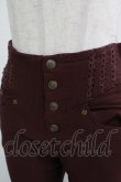 画像4: OZZ ANGELO / ウエスト刺繍パンツ  ボルドー H-25-11-25-018-OO-PA-KB-ZH (4)
