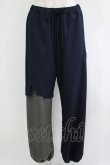 画像1: MILKBOY / ASSYMETRY PANTS  ネイビー×グレー×クロ H-25-11-25-020-MB-PA-KB-ZH (1)