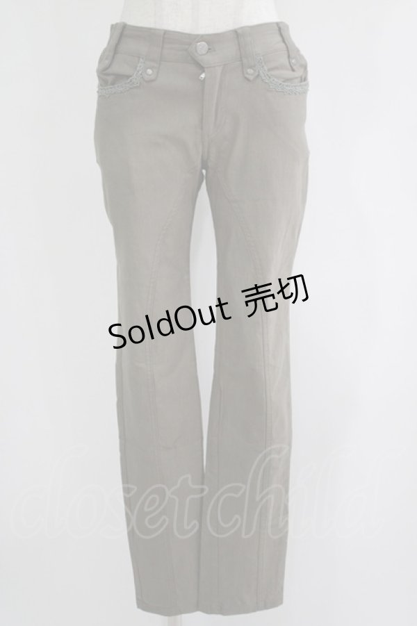 画像1: Ozz oneste / レースラインパンツ  カーキ H-25-11-25-021-OO-PA-KB-ZH (1)