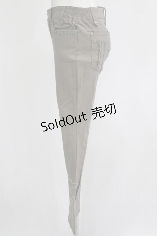 画像2: Ozz oneste / レースラインパンツ  カーキ H-25-11-25-021-OO-PA-KB-ZH (2)