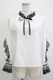 画像1: Amilige / レースフリルブラウス  白 H-25-11-25-025-PU-BL-KB-ZH (1)