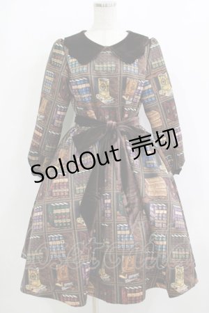 画像: Q-pot. / Melty Bookshelfパフスリーブドレス M ブラウン H-25-11-26-001-QP-OP-KB-ZH