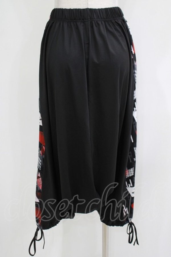 画像3: NieR Clothing / プリント切替サルエルパンツ  黒 H-25-11-26-025-PU-PA-KB-ZH (3)