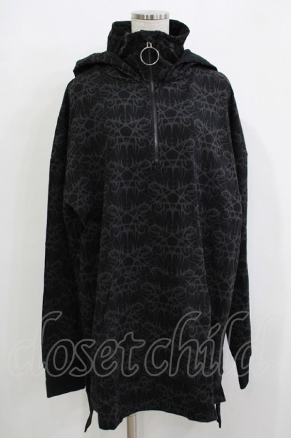 画像1: KILL STAR / Cyborg Cell Oversized Hoodie XL ブラック H-25-11-26-027-SL-TO-KB-ZH (1)