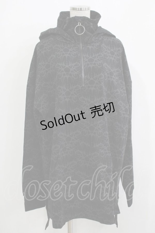 画像1: KILL STAR / Cyborg Cell Oversized Hoodie XL ブラック H-25-11-26-027-SL-TO-KB-ZH (1)