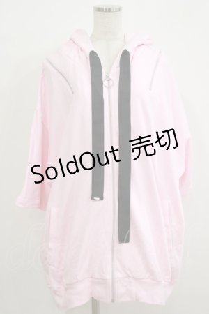 画像: REFLEM / うさ耳半袖パーカー FREE ピンク H-25-11-26-029-PU-TO-KB-ZT065