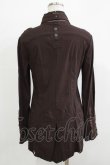 画像3: Ozz Croce / クロスボタンロングブラウス  茶 H-25-11-26-036-OO-BL-KB-ZH (3)