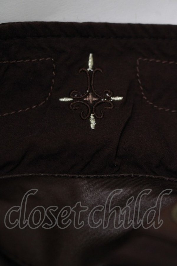 画像4: Ozz Croce / クロスボタンロングブラウス  茶 H-25-11-26-036-OO-BL-KB-ZH (4)