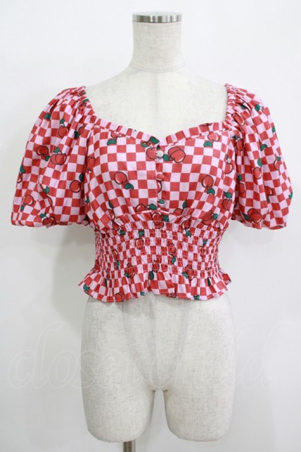 画像1: Candy Stripper / SUNNY CHERRY VOLUME SLEEVE  2 RED H-25-11-26-037-PU-TO-KB-ZH (1)